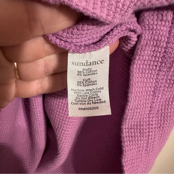 Sundance Waffle Thermal Long Sleeve Lavender Purple size XL - Picture 5 of 5